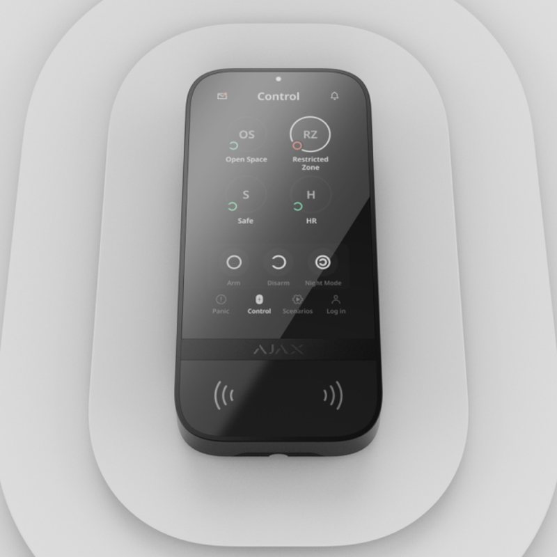KeyPad TouchScreen: Bedienpaneel om in en uit te schakelen en de status direct te zien