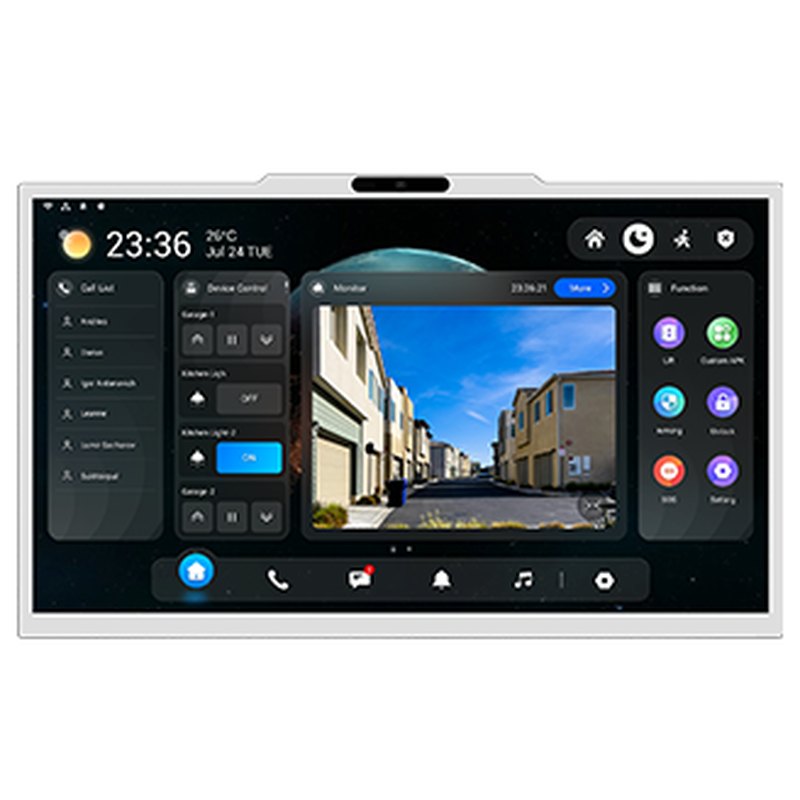 X937: 15,6" binnenpost die intercom en camerabeelden op één scherm toont
