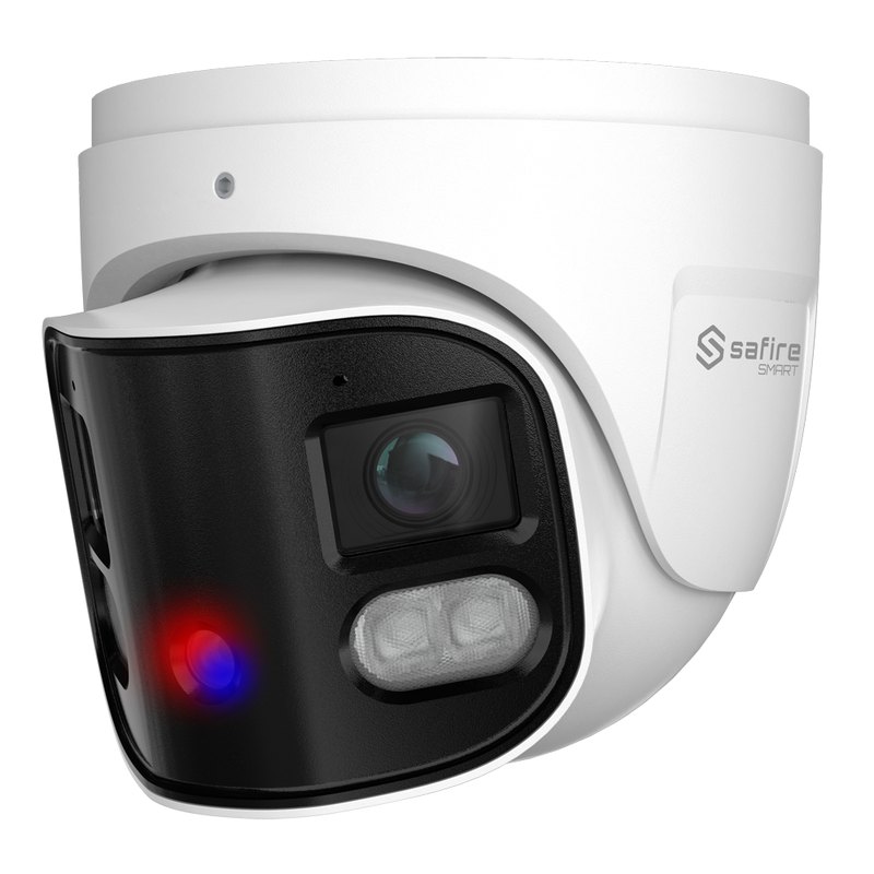 SF-IPT180A: Panoramische turret met 180° beeld en rood/blauw licht als actieve afschrikking