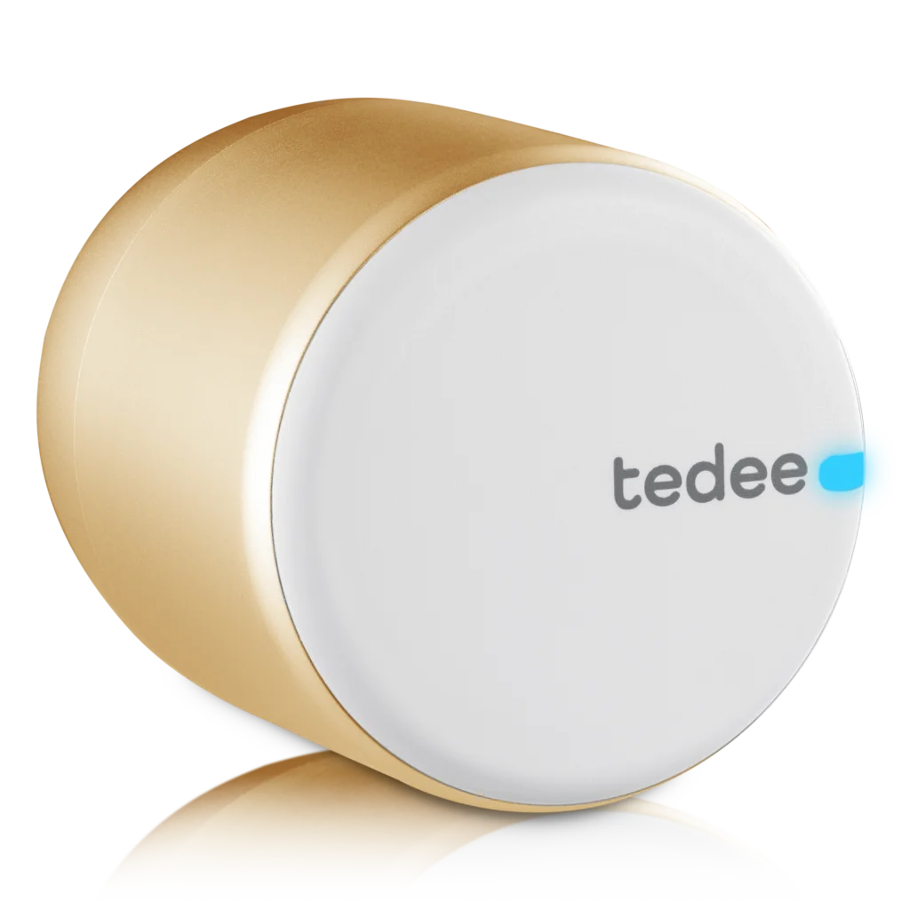 Tedee PRO goud: Luxe uitvoering voor woningen met messing of gouden beslag